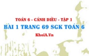 Bài 1 trang 69 SGK Toán 6 tập 1 Cánh Diều